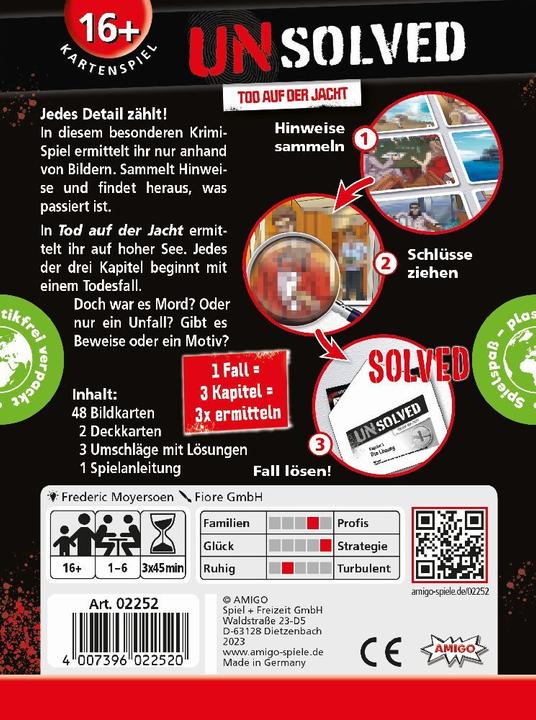 Image du produit Amigo Unsolved - Mort sur le yacht.02252 (Allemand)