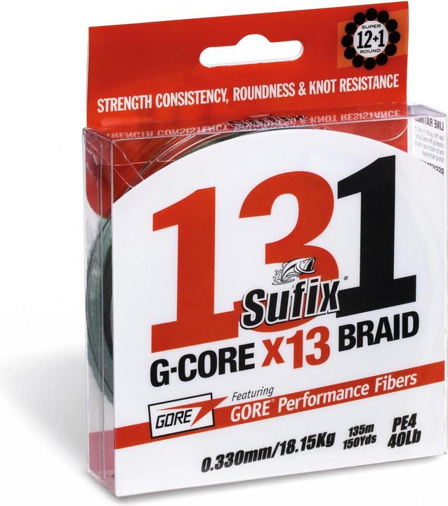 Produktbild Sufix 131 Braid 150m Low Vis Green (9.10 kg, 0.17 mm)