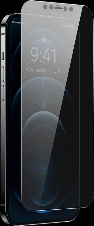 Image du produit Baseus 0.3mm Full-Coverage Privacy Protection Crystal Tempered Glass Screen Protector with Dust Filter for (1 pièce(s), Apple iPhone 12 Pro Max)