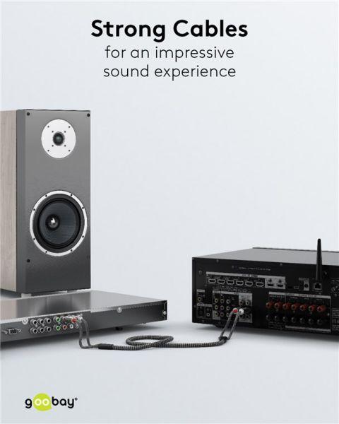 Produktbild Goobay Stereo-Cinchkabel, 1 m, Sharkskin Grey (1 m, Cinch)