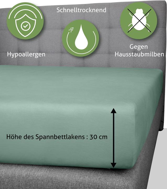 Produktbild Aspero Bambus Spannbettlaken Macau (90 x 200 x 30 cm)