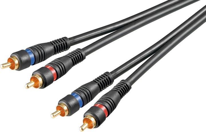 Actual product image Goobay Stereo connection cable 2x Cinch, double shielded (0.20 m)