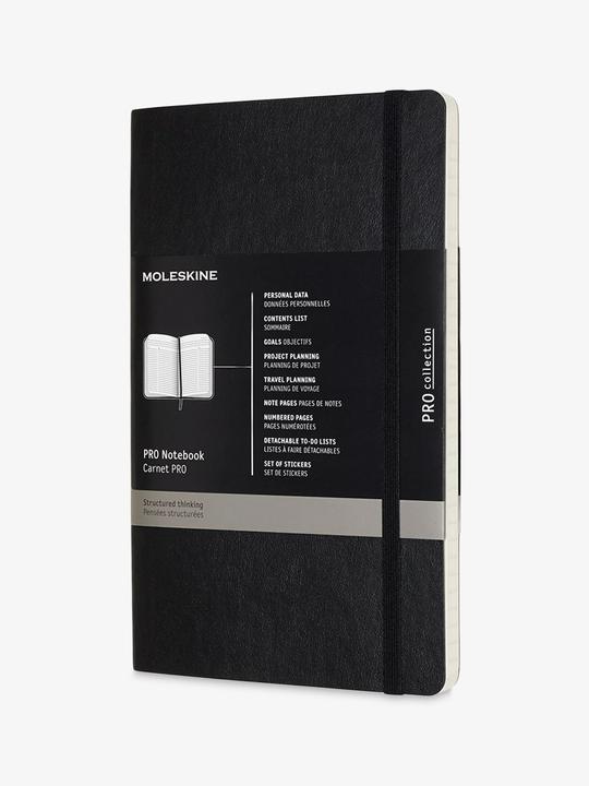 Actual product image Moleskine Professional Notebook L/A5, Soft Cover, Black (A6, Lined, Soft cover)