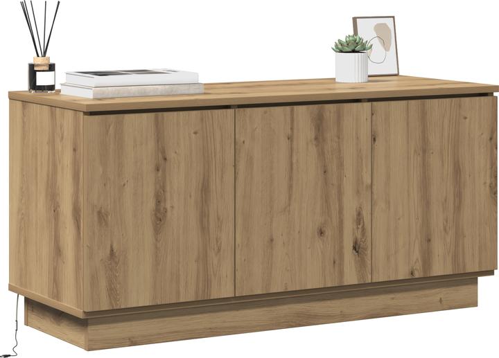 Produktbild VidaXL TV-Schrank Massivholz Eiche 100x38x49 cm Holzwerkstoff
