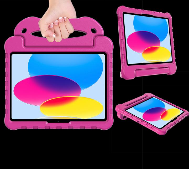 Produktbild Cazy Schutzhülle Kompatibel mit iPad 2022 (10th Gen) Kinderhulle Back Cover Ultra für Kinder mit Griff - (iPad 2022 (10. Gen))