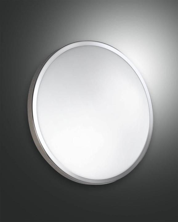 Produktbild Fabas Luce Deckenleuchte Plaza in Weiss 12W 1000lm in Chrom und Weiss 300x300mm (1000 lm)