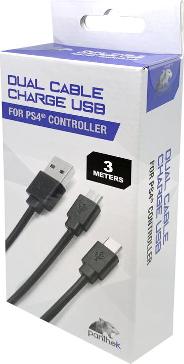 Actual product image Panthek PlayStation 4 Dual Charging Cable (PS4, Xbox One S)
