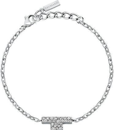 Trussardi Delicate steel bracelet with zirconia T-Logo TJAXC30