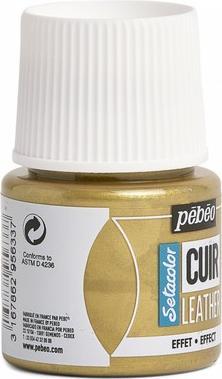 Actual product image Pebeo SetaCuir leather colours (Metal Gold, 45 ml)