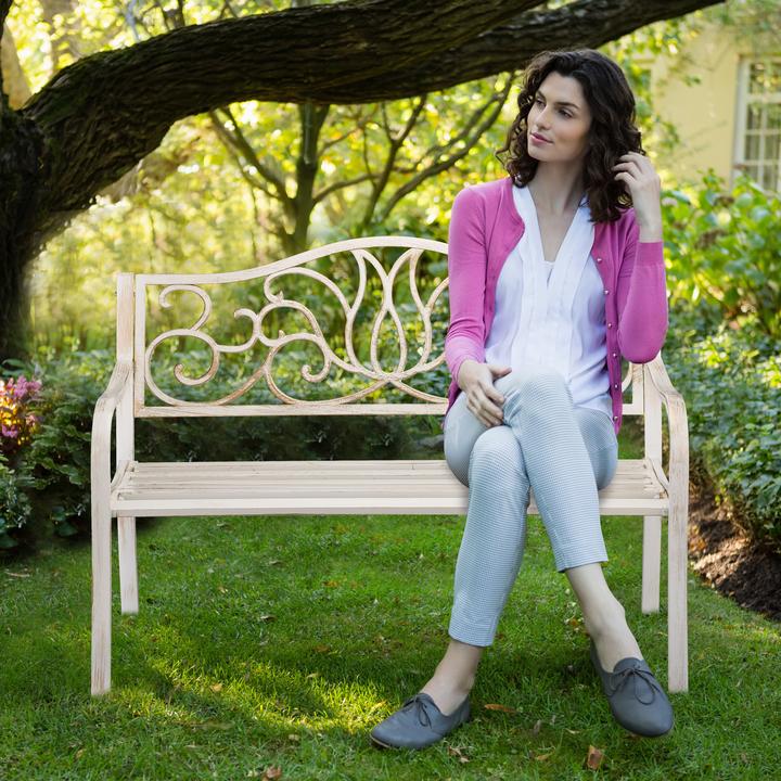 Actual product image Relaxdays Garden bench