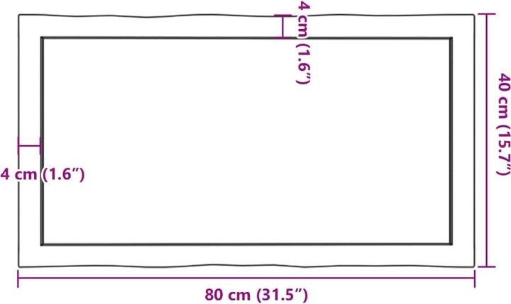 Actual product image VidaXL Chaim (80 x 40 x 4 cm)