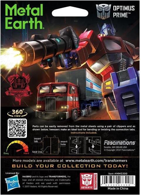 Image du produit Metal Earth Transformers Optimus Prime