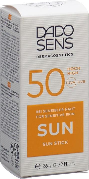 Actual product image Dado Sens Stick Sun Protection Factor 50 (Sun stick, Sun cream face, SPF 50, 26 g)
