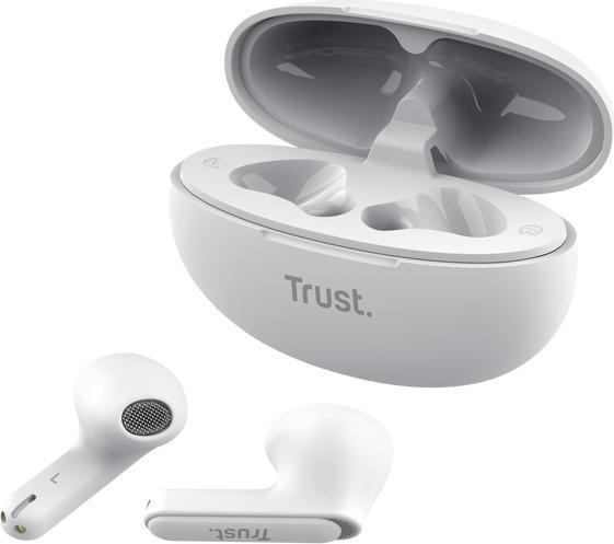 Productafbeelding Trust Yavi Bt Enc Oortelefoon Wit (ANC, 6 h, Bedraad)