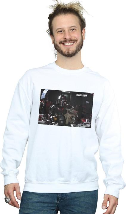 Actual product image Star Wars Mens The Mandalorian Mando And Co-Pilot Sweatshirt (XXL)