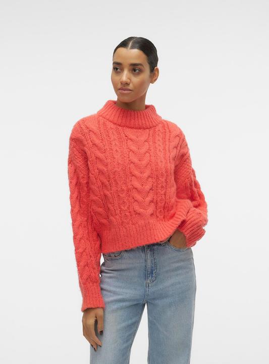 Actual product image Vero Moda VMDREAM LS HIGHNCK CROP PULLOVER GA EXC Knitted jumper (XL)