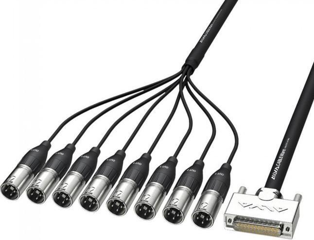 Productafbeelding Alva Analoge meeraderige kabel, D-Sub25 mannelijk / 8x XLR mannelijk, 3m (3 m)