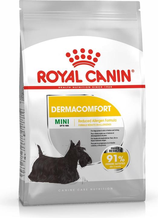 Royal Canin Mini Dermacomfort für ausgewachsene Hunde kleiner Rassen mit empfindlicher Haut. Gewicht - 1 kg. (Adult, 1 Stk., 1000 g)
