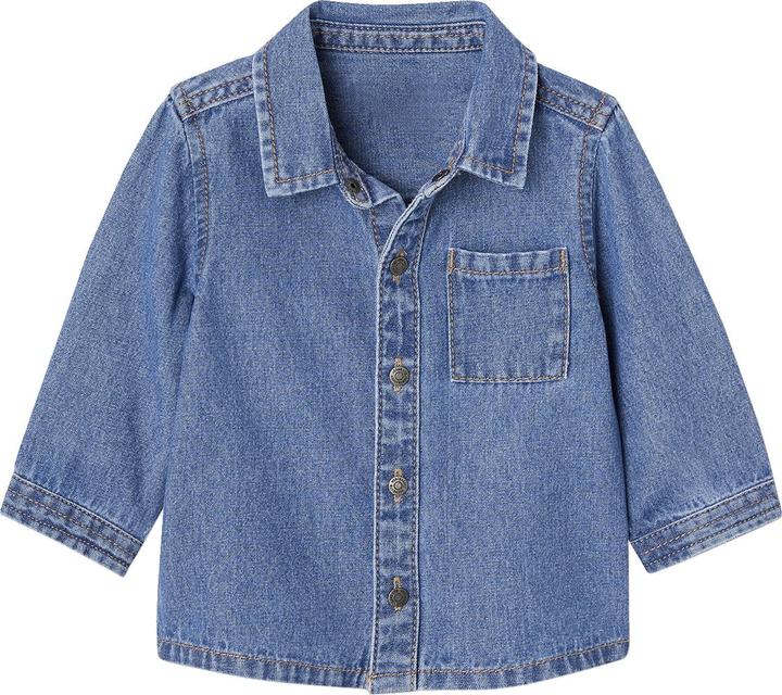 Image du produit Vertbaudet Chemise en jean bébé avec boutons-pression (62)