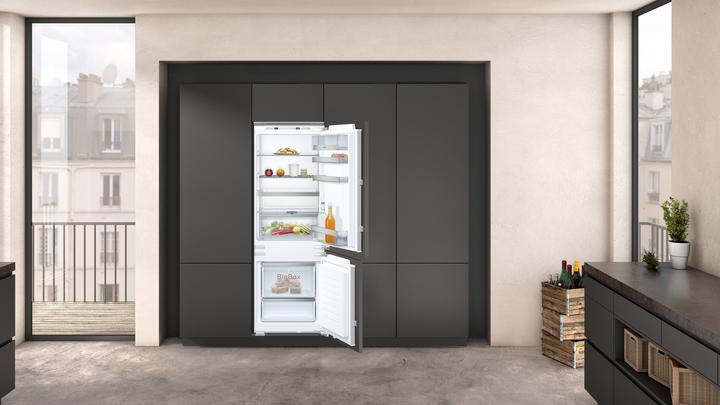 Actual product image Neff N 70, built-in fridge-freezer with bottom freezer compartment, 157.8 x 55.8 cm, flat hinge, KI6773F (231 l)