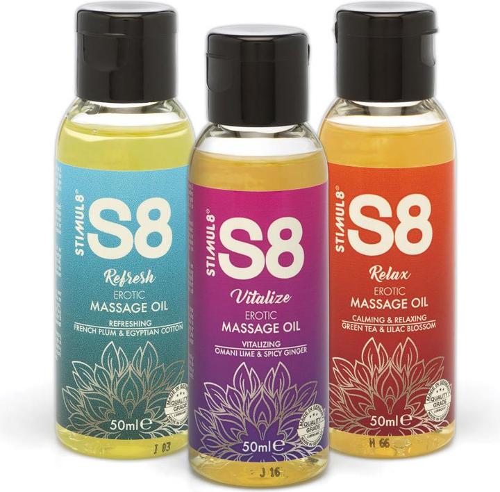 Produktbild Stimul8 S8 Massage Oil Box 3x 50ml (50 ml)
