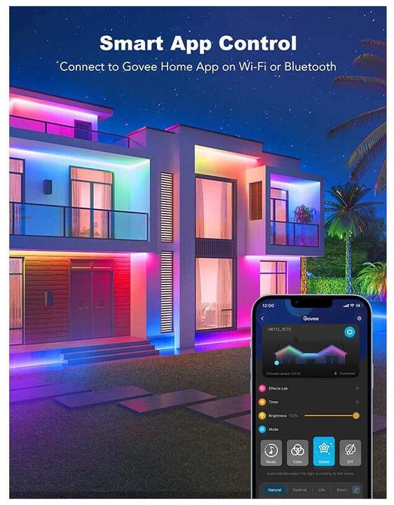 Actual product image Govee H6172 (Multicoloured, 1000 cm, Outdoor)