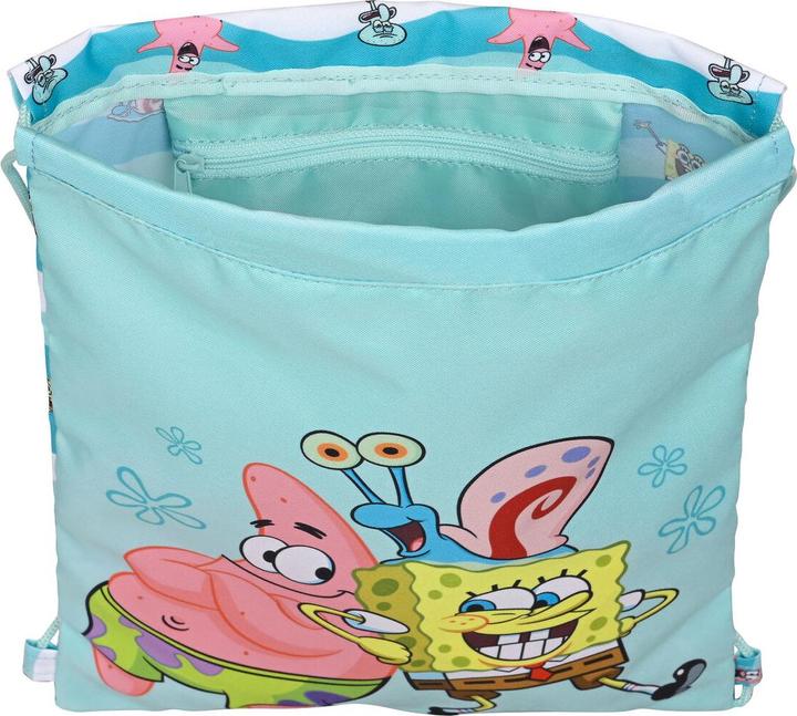 Produktbild Safta Rucksacktasche mit Bändern Spongebob Stay positive Blau Weiss (26 x 34 x 1 cm)