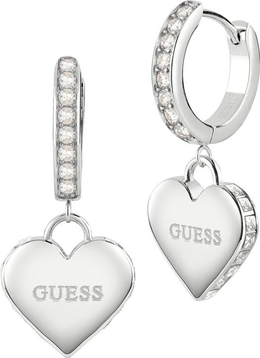 Guess Beautiful steel earrings with hearts Falling In Love JUBE02236JWRHT/U (Edelstahl)