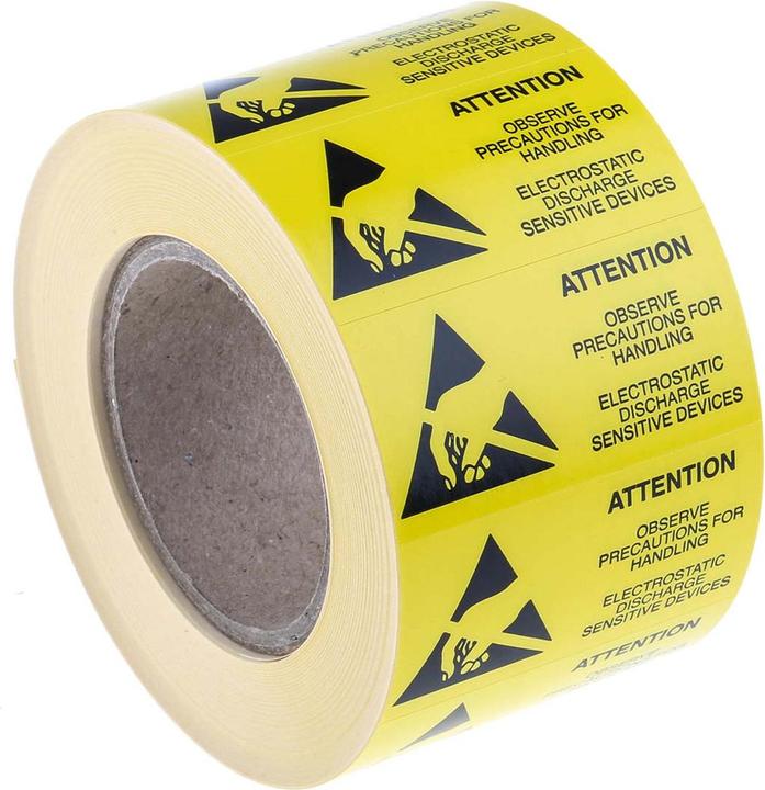 Produktbild Rs Pro ESD Warnetikett 25X45MM