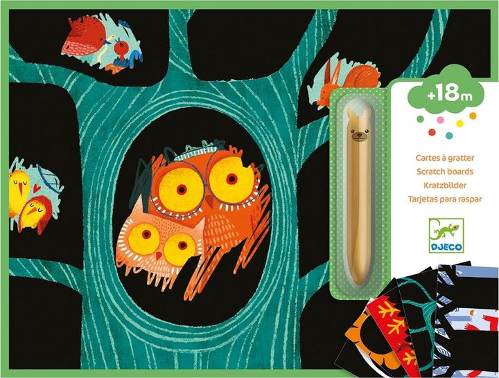 Actual product image Djeco Scratch pictures animals discover
