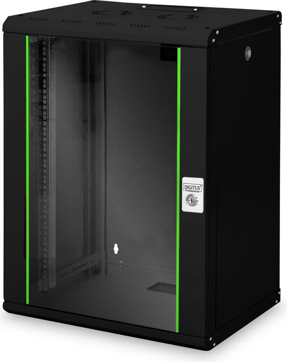 Digitus 48,3cm 19Zoll Wandgehäuse 16HE SoHoline RAL9002 schwarz ohne Fachboden (16 HE, 19 Zoll Rack)