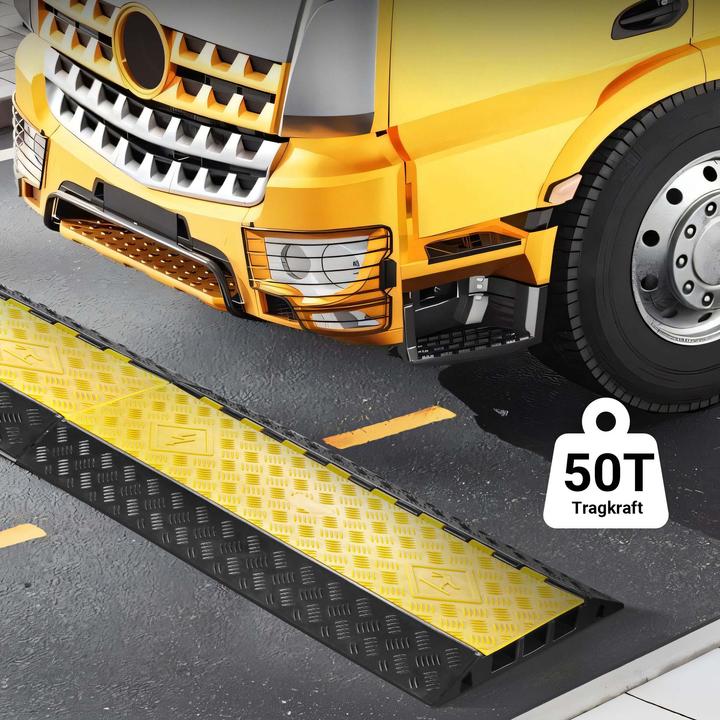 Immagine prodotto Wiltec Ponte per cavi a canalina 50t 40km/h protezione drive-over 95x49x8cm Cavo a canalina (Ponte cavo, 95 cm)