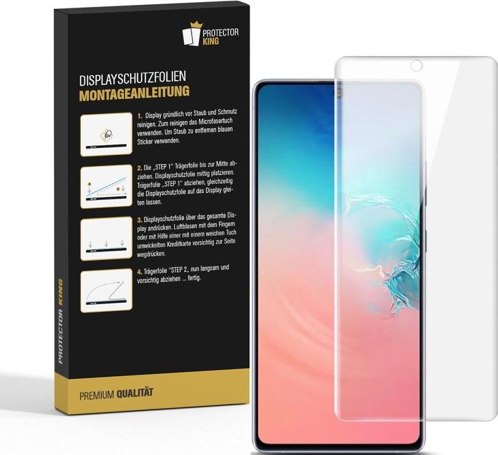 Produktbild Protectorking 3x Panzerfolie Anti-Shock HD Klar (3 Stück, Samsung Galaxy S10 Lite)