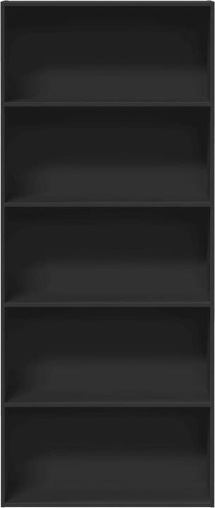 Actual product image VidaXL Bücherregal Bücherschrank Standregal Raumteiler Schwarz Holzwerkstoff (80 x 30 x 189 cm)