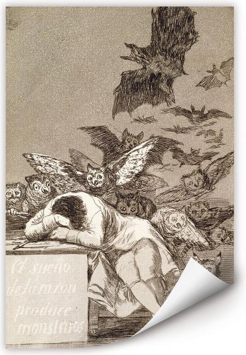 Actual product image Trenddeko de Goya - The sleep of reason gives birth to monsters (30 x 45 cm)