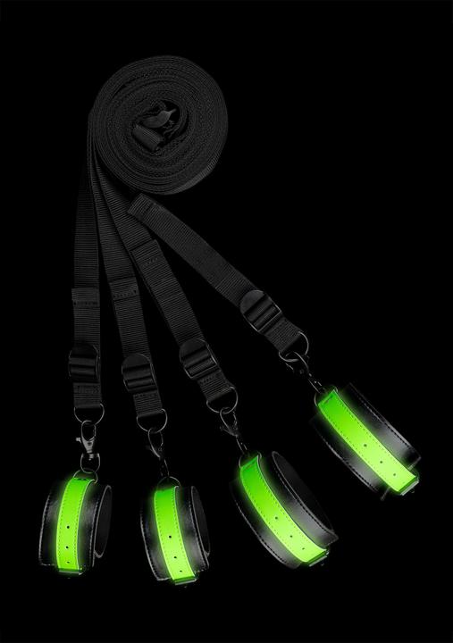 Actual product image Ouch! Bed Bindings Restraint Kit - Glow in the Dark