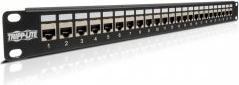 Produktbild Eaton 24-Port 1U Rack-Mount STP Shielded Cat6 /Cat5 Feedthrough Patch Panel RJ45 Ethernet