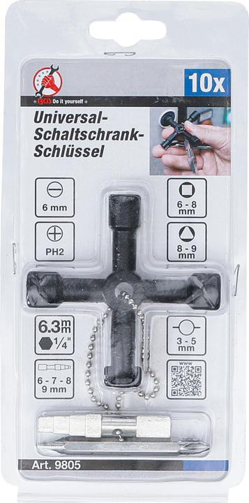 Image du produit BGS Clé universelle pour armoire technique