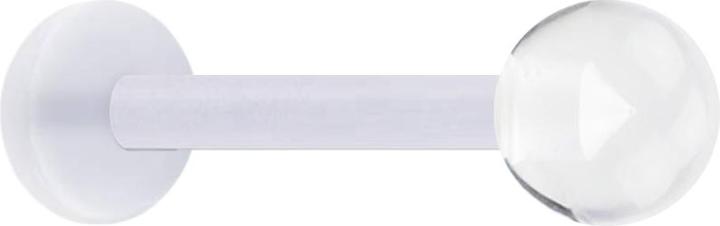 Star Piercing Micro Labret transparent mit Kugel transparent (Acryl, ohne Messing)