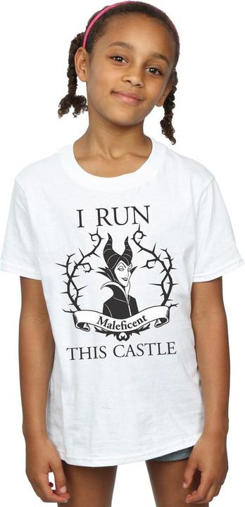 Actual product image Maleficent Girls I Run This Castle Cotton T-Shirt (128)