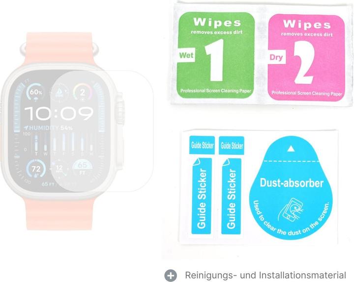 Produktbild Hermex Displayschutzfolie Schutzglas Displayabdeckung für Apple Watch Ultra 2 49mm