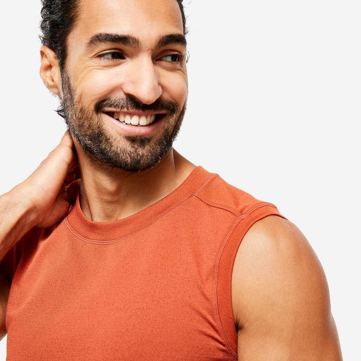 Image du produit Kimjaly Débardeur homme yoga sans couture - marron