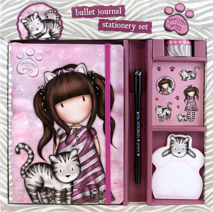 Actual product image Gorjuss Stationery set Ruby wild pink grey (Pink grey)