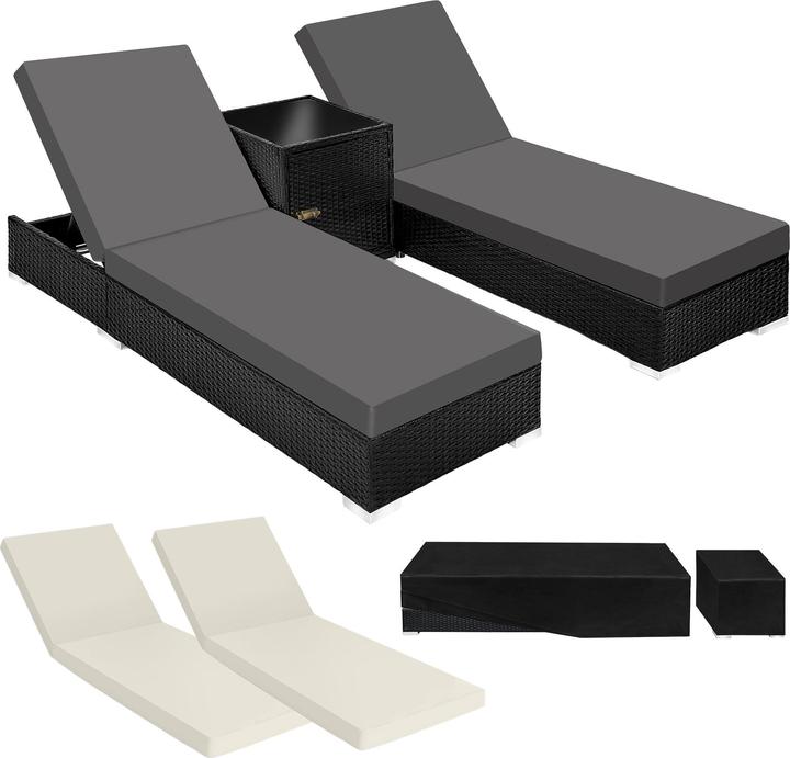 Produktbild tectake 2 Sonnenliegen (184 cm)