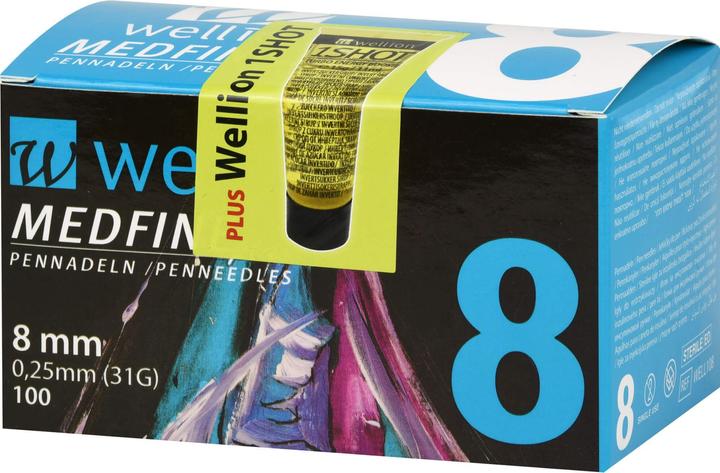Produktbild Wellion Medfine Plus Pennadeln 8mm (Pen Nadeln + Einmalkanülen)