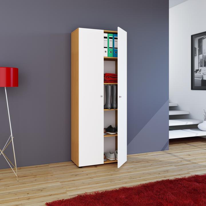 Produktbild VCM Holz Mehrzweckschrank Vandol mit Drehtüren (70 x 40 cm)