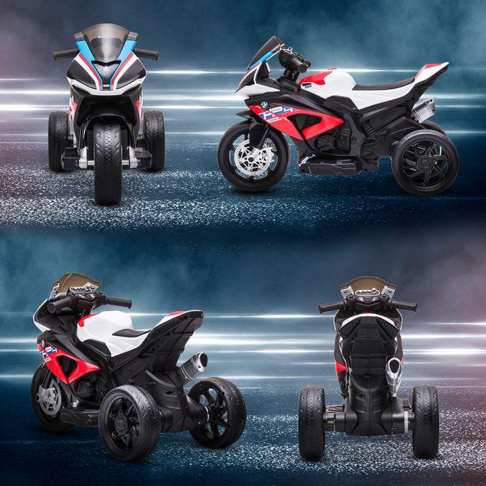 Image du produit Swisshandel24 Moto électrique enfant tricycle 6V, 3 modes musicaux 2,5 km/h à partir de 18 mois PP métal rouge (6 V)
