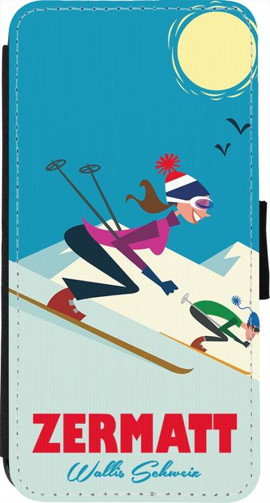 Produktbild PhoneLook Hülle Wallet schwarz Zermatt Ski Downhill (Apple iPhone 7)