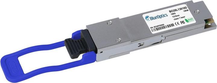 Actual product image BlueOptics Oplink QTA1C04L2C000E1A Compatible QSFP28 Transceiver for Singlemode 100 Gigabit Highspeed Data