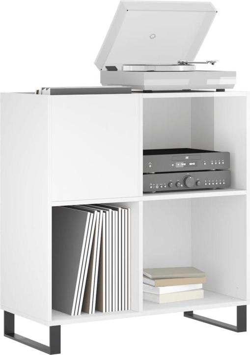 Produktbild VidaXL Plattenschrank Hochglanz-Weiss 84,5x38x89 cm